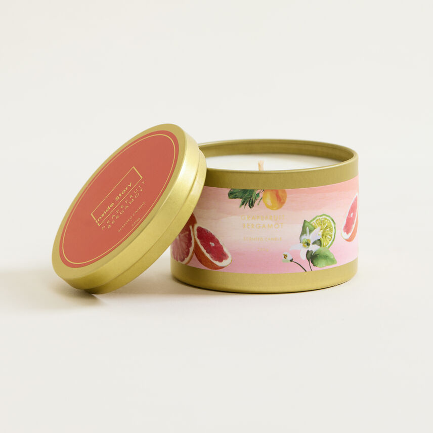 Grapefruit & Bergamot Tin Candle